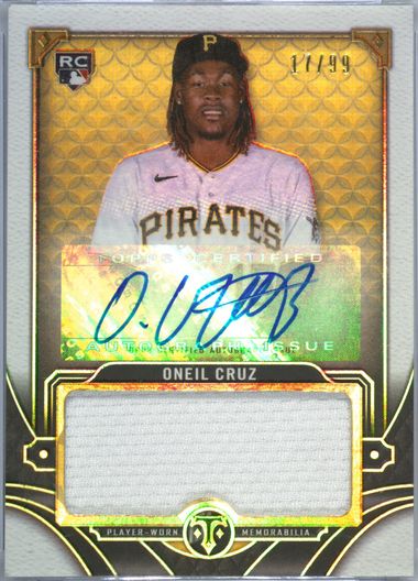 ONEIL CRUZ TOPPS 直筆サインカード Oneil Cruz Autographed 2023 Topps Card #285 Auto Grade Gem