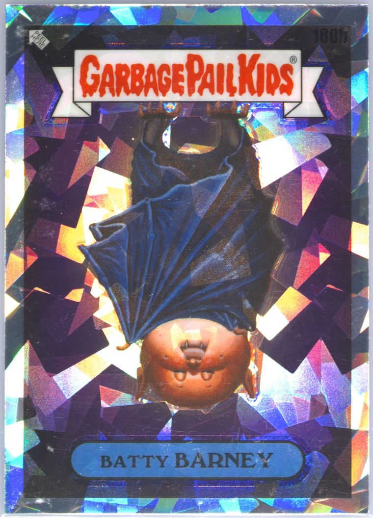 2022 Topps Garbage Pail Kids Chrome Atomic Refractor #180b Batty Barney front