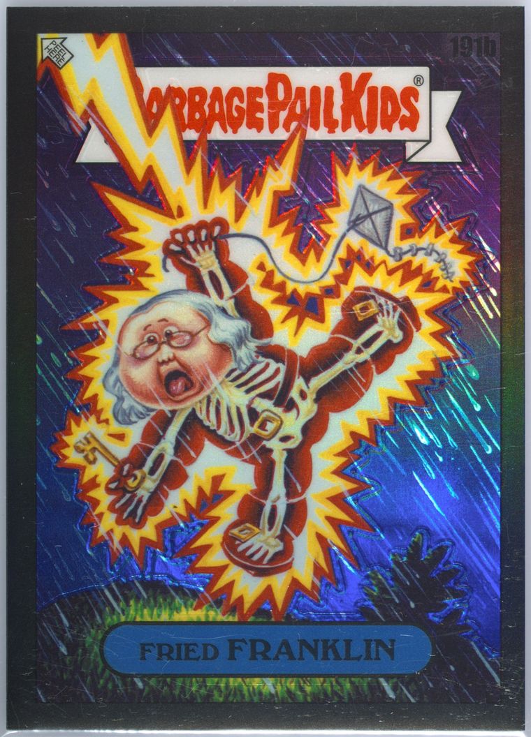 2021 Topps Garbage Pail Kids Sapphire Edition Black #191b Fried Franklin front