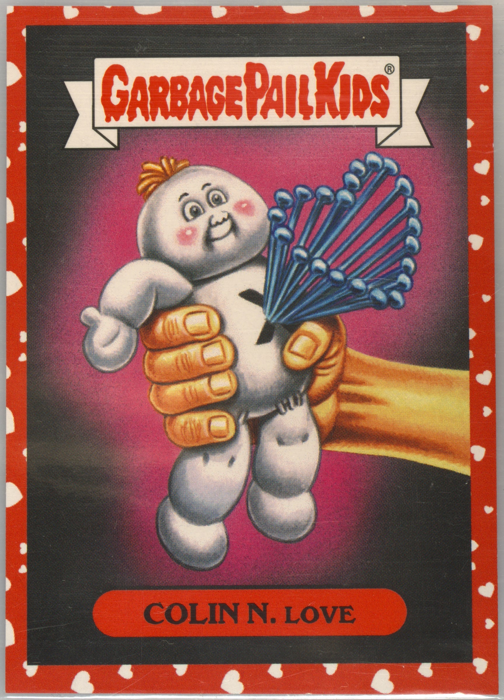 2022 Topps Garbage Pail Kids Valentine'S Day Disgusting Dating Red Hearts #7b Colin N. Love front