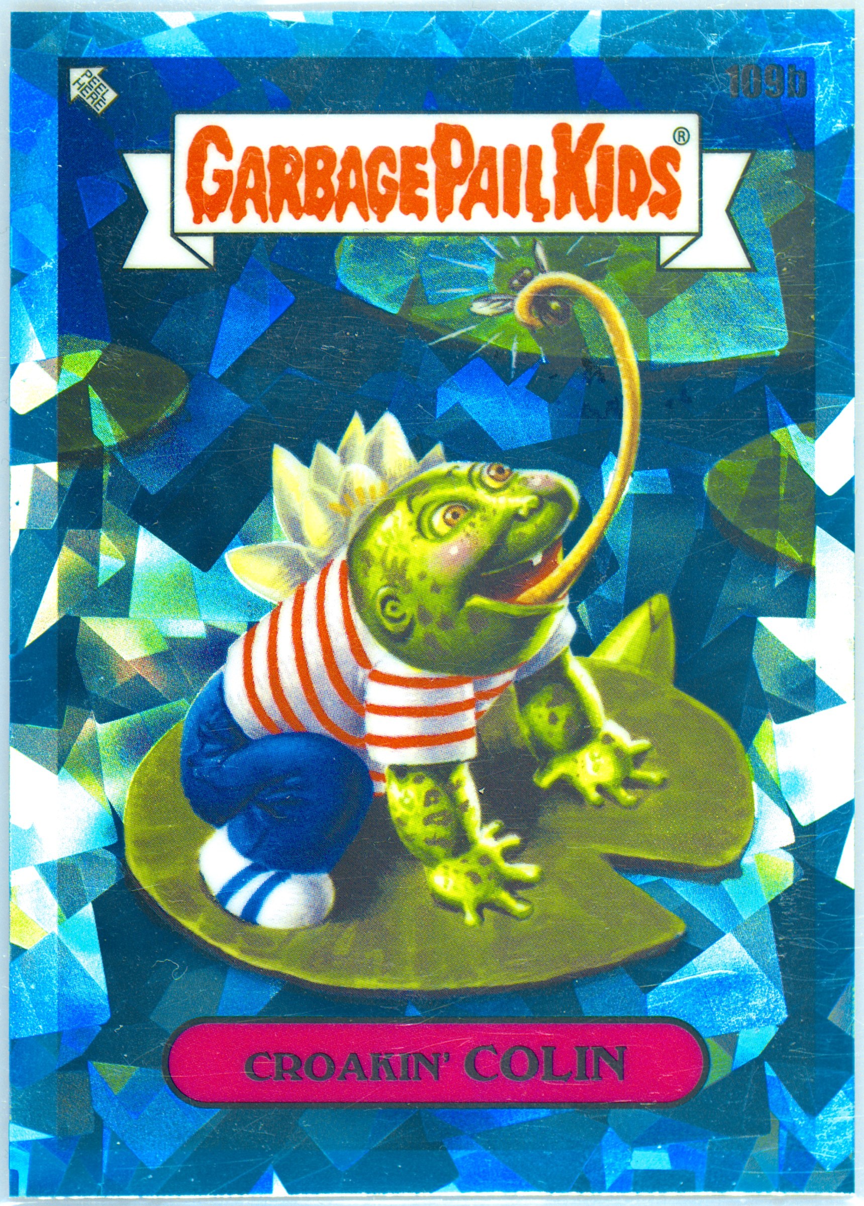 2021 Topps Garbage Pail Kids Sapphire Edition Aqua #109b Croakin' Colin front