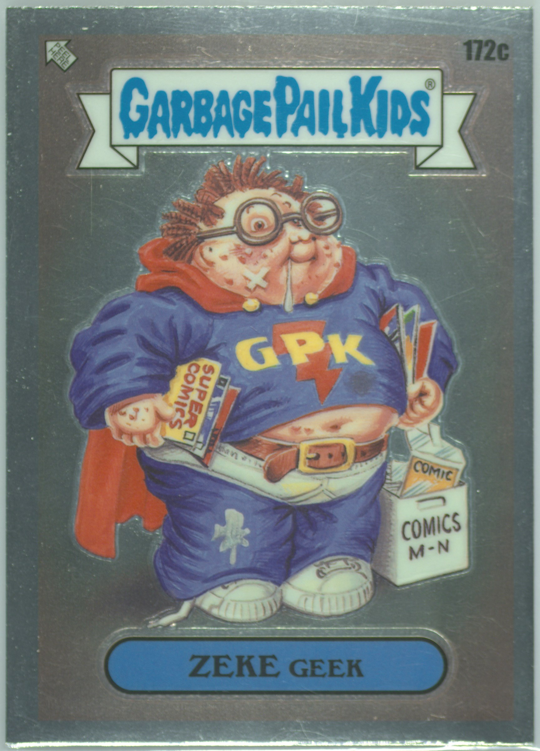 2022 Topps Garbage Pail Kids Chrome #172c Zeke Geek front