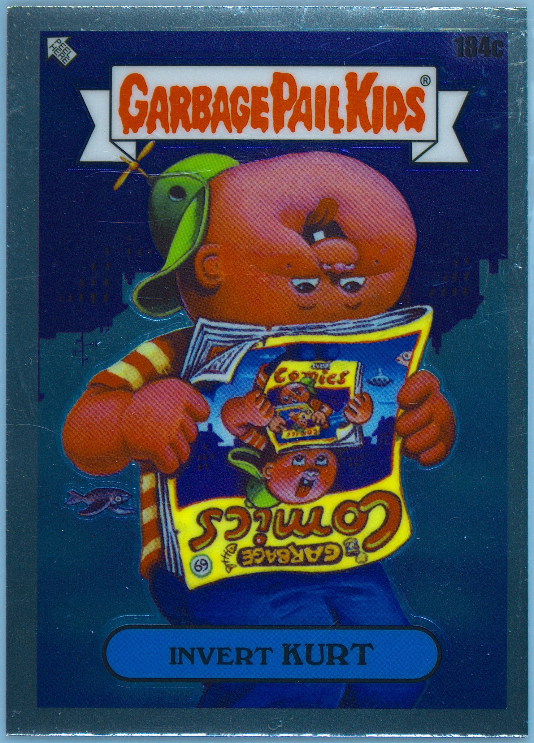 2022 Topps Garbage Pail Kids Chrome #184c Invert Kurt front