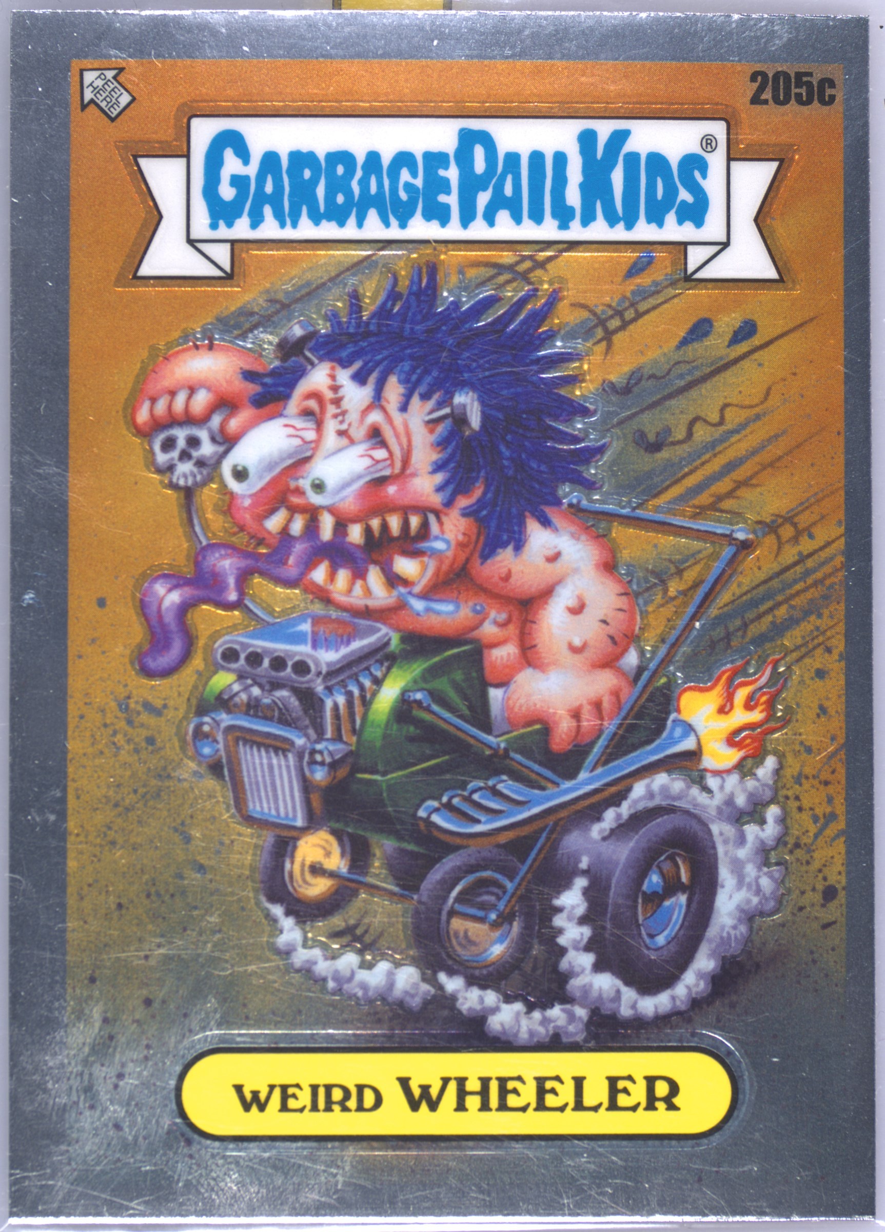 2022 Topps Garbage Pail Kids Chrome #205c Weird Wheeler front