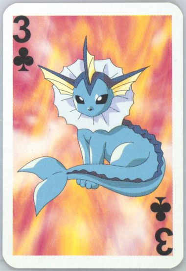 Vaporeon Pokemon Playing Card shops Poker 3 Clubs Red Bicycle Nintendo PSA 10 POP 2