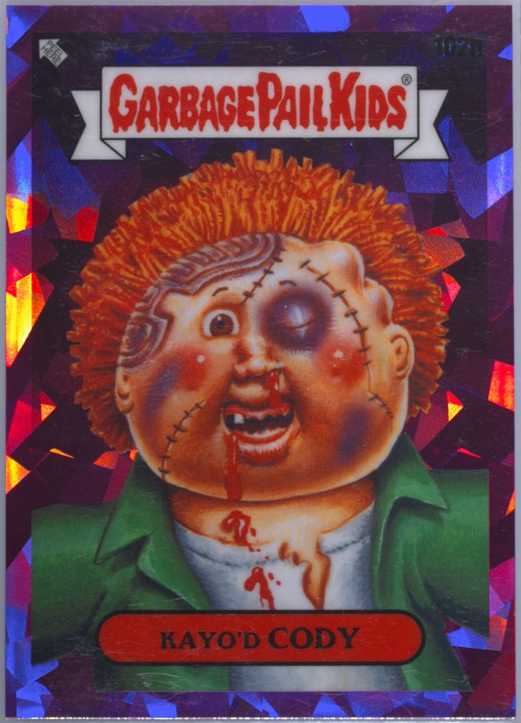 2021 Topps Garbage Pail Kids Sapphire Edition Fuchsia #102b Kayo'd Cody front