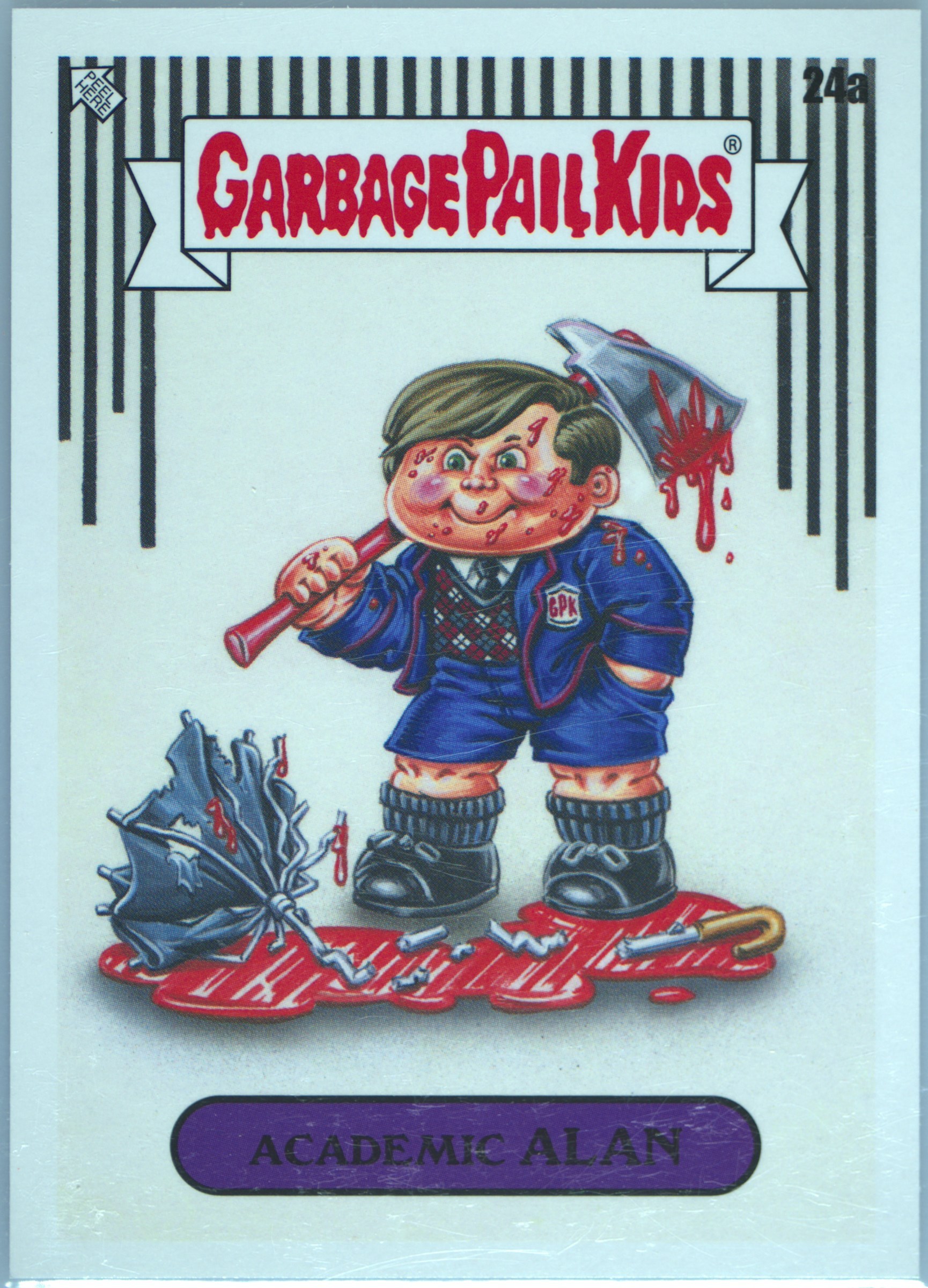 2022 Topps Garbage Pail Kids Book Worms Gross Adaptations #24a Academic Alan front