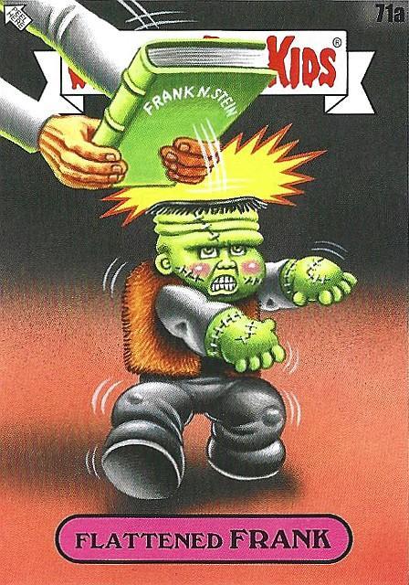 2022 Topps Garbage Pail Kids Book Worms #71a Flattened Frank front
