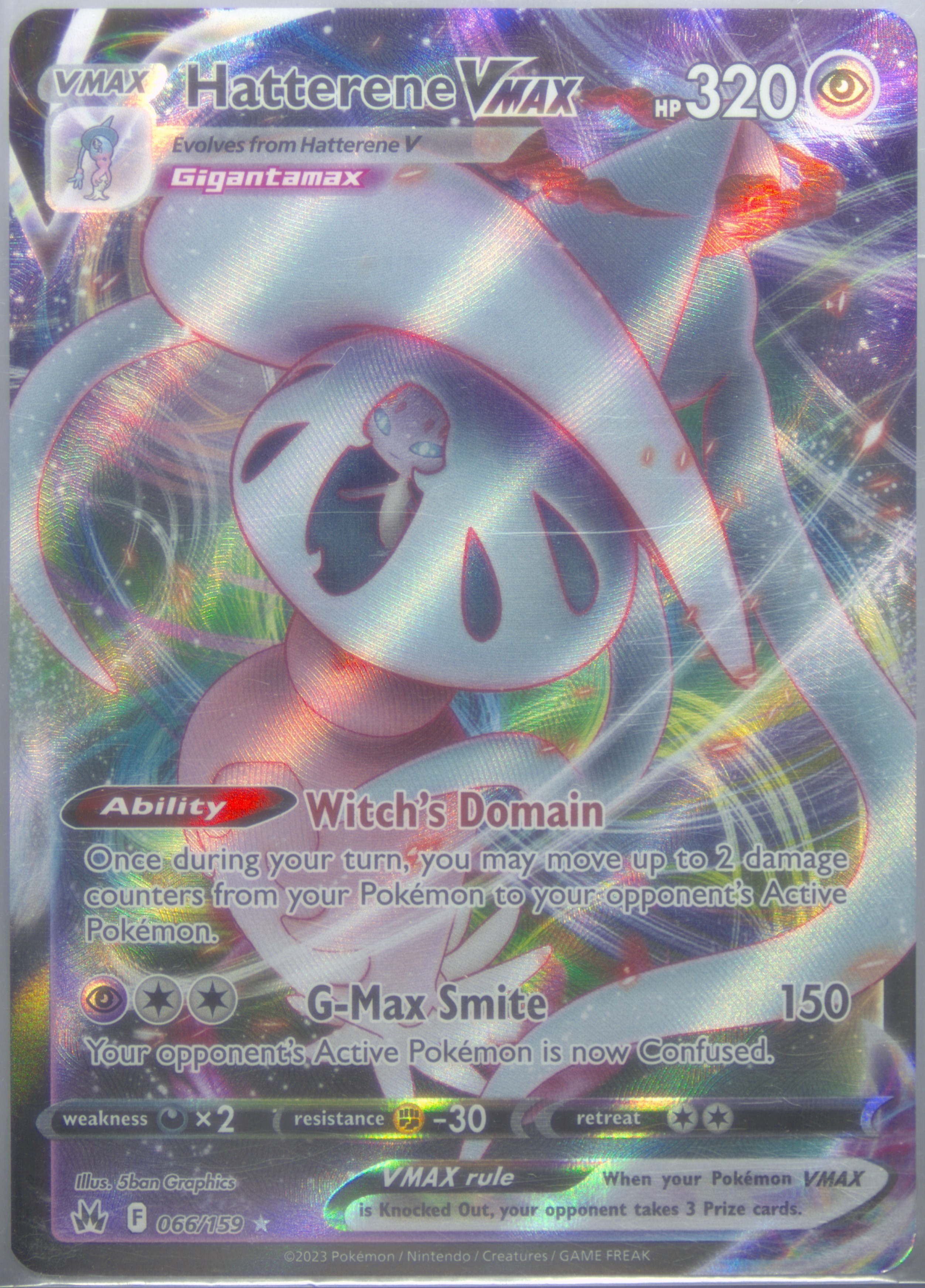 hatterene pokemon card Hatterene VMAX 066/172 RRR