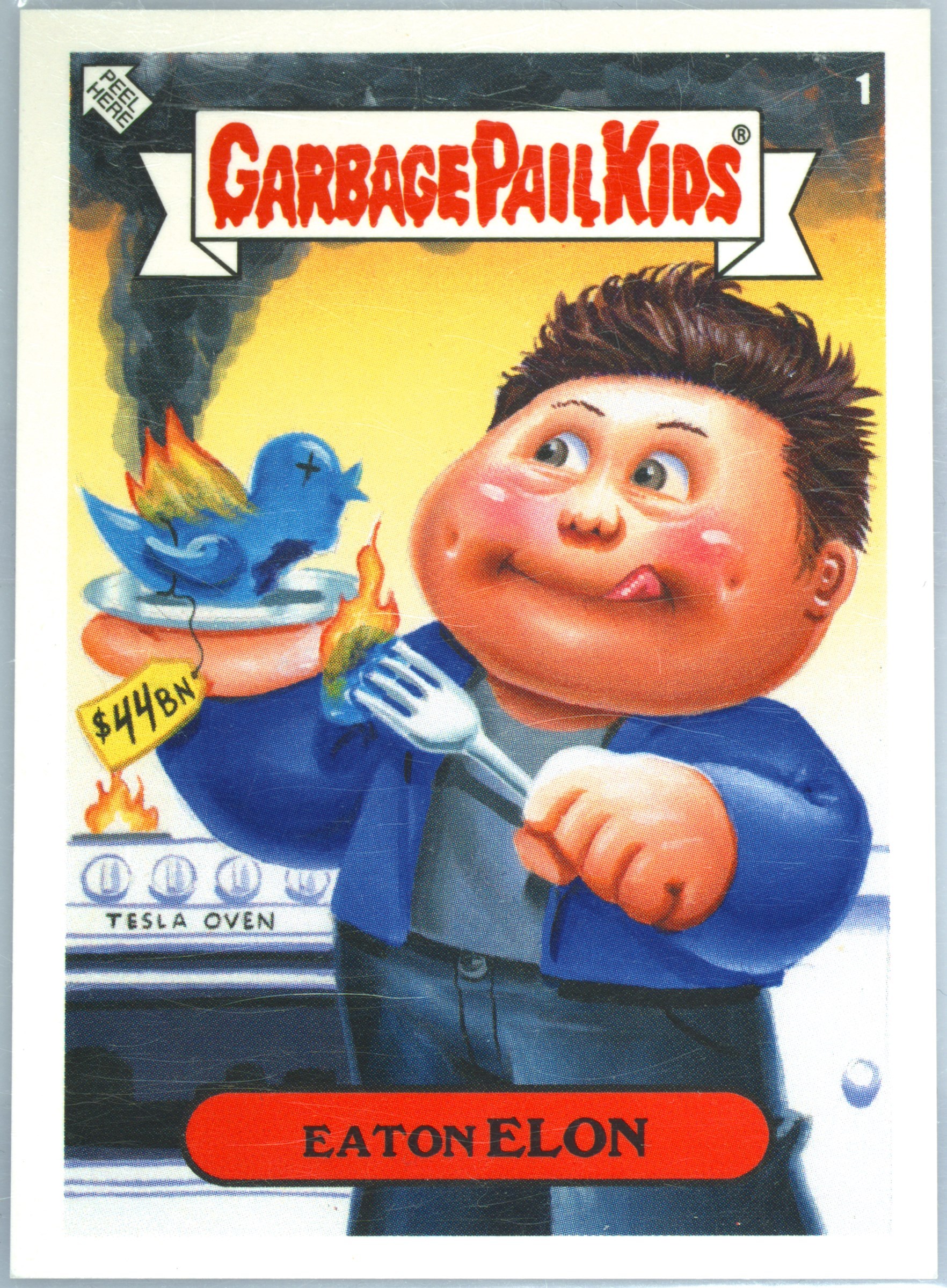 Eaton Elon #1 PSA 6 Garbage Pail Kids card front