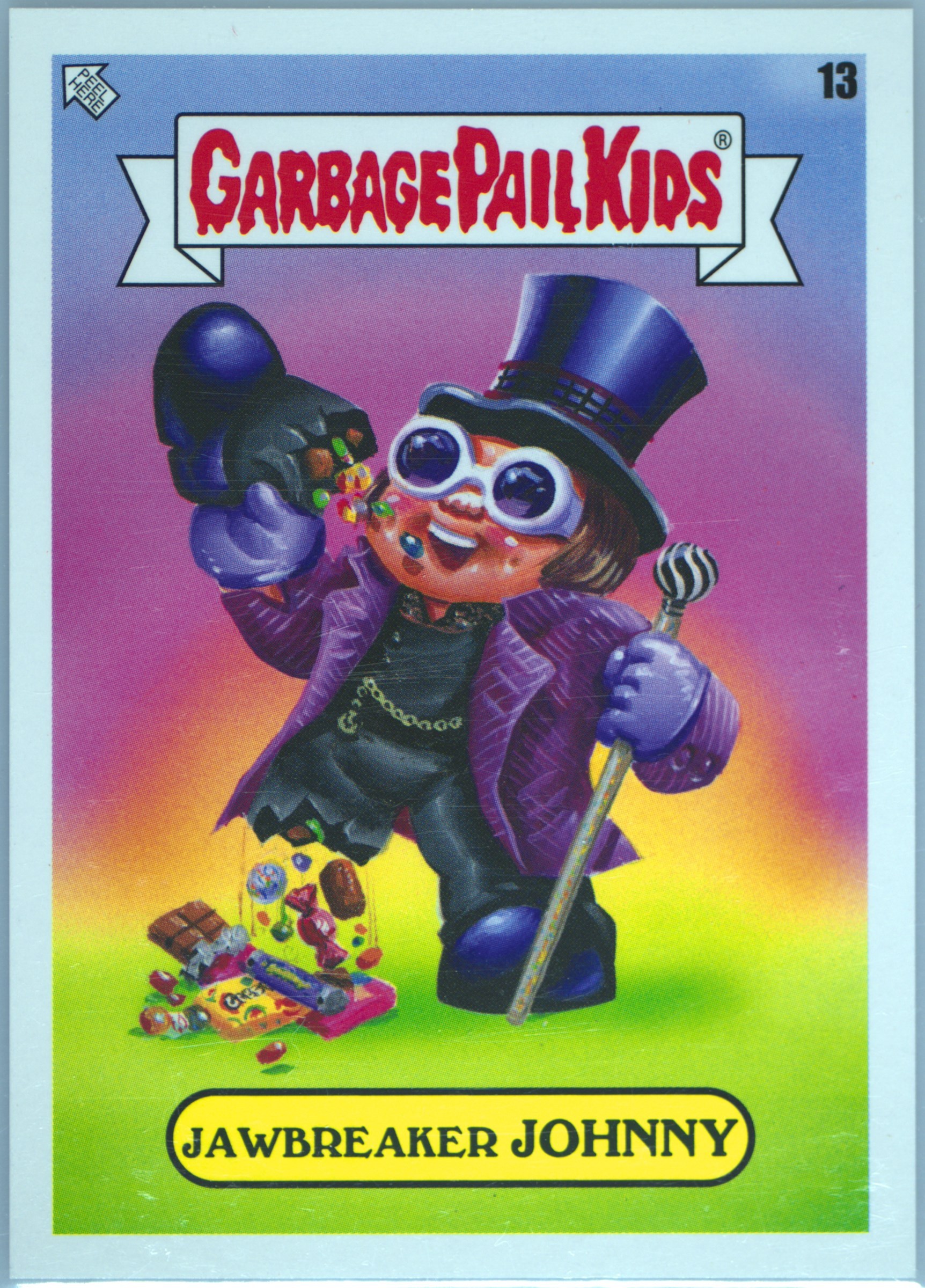 2022 Topps Garbage Pail Kids Book Worms Gross Adaptations #13 Jawbreaker Johnny front