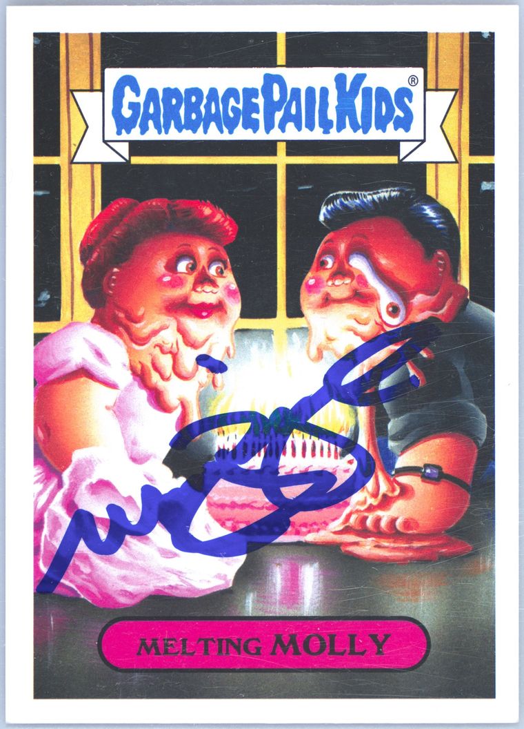 2018 Topps Garbage Pail Kids Series 1 80's Movies Stickers #9b Melting Molly front