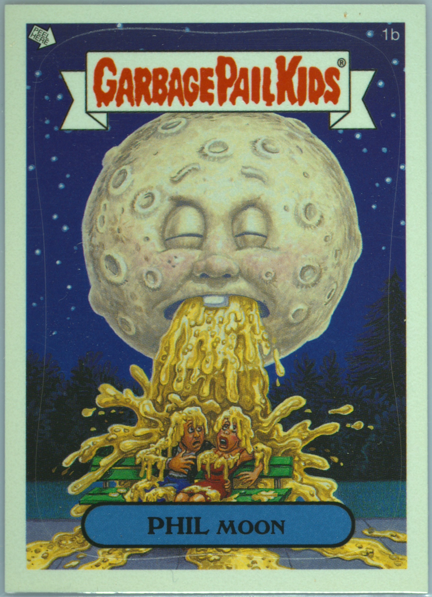 2005 Topps Garbage Pail Kids Stickers Series 4 #1b Phil Moon front