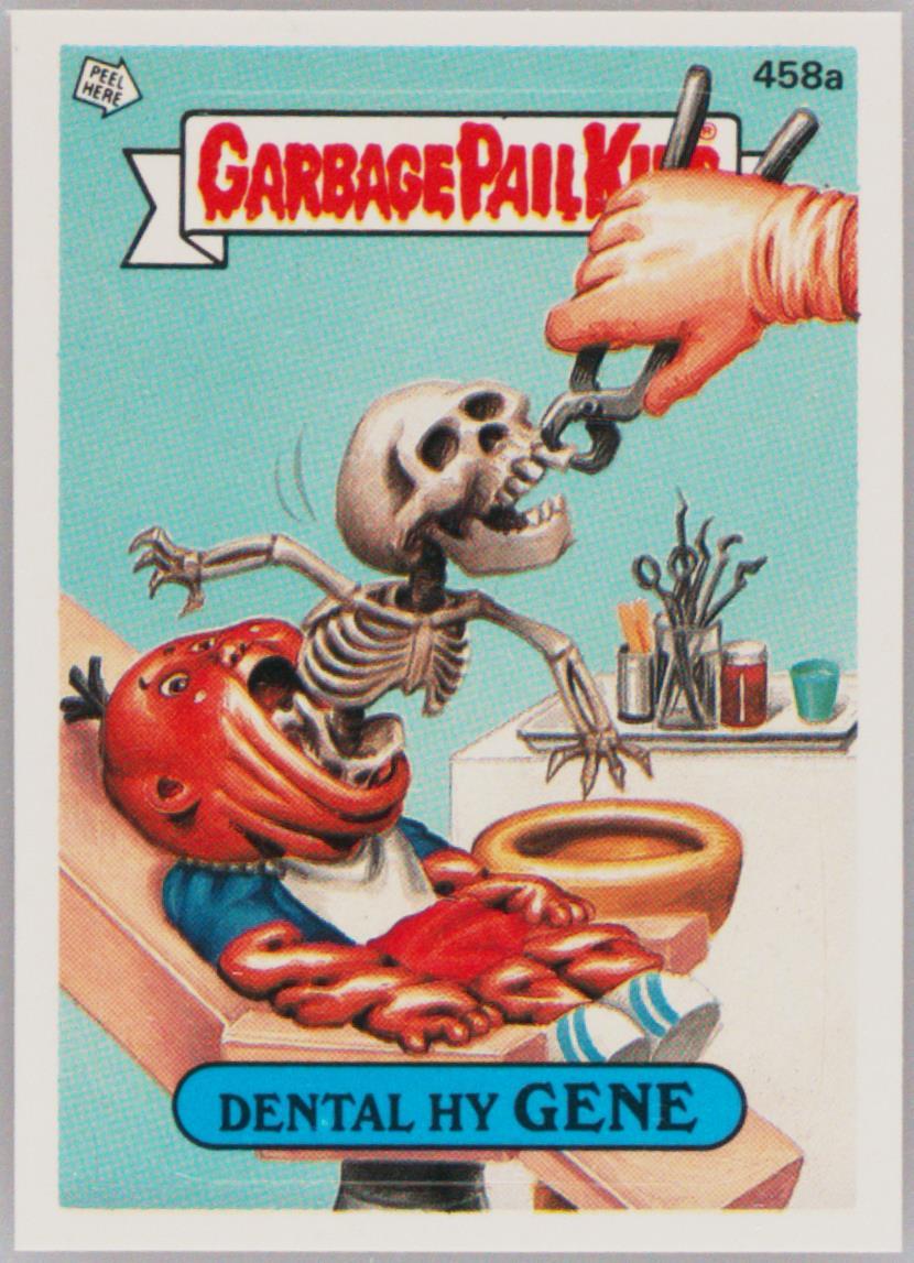 1987 Topps Garbage Pail Kids Original Series 11 #458a Dental Hy Gene front