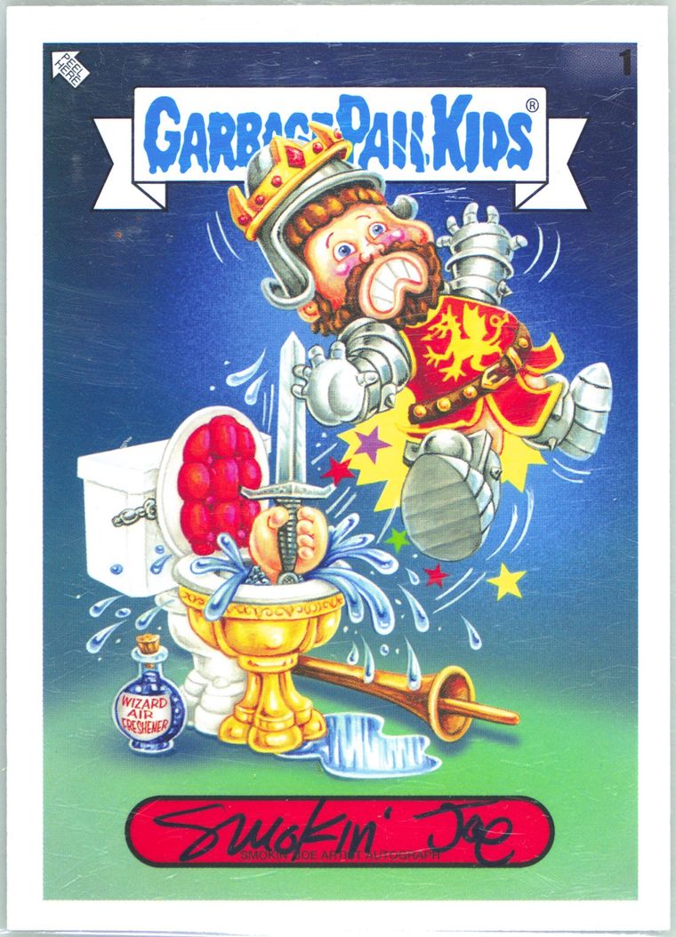 2022 Topps Garbage Pail Kids Book Worms Artist Autograph #1 Smokin' Joe front