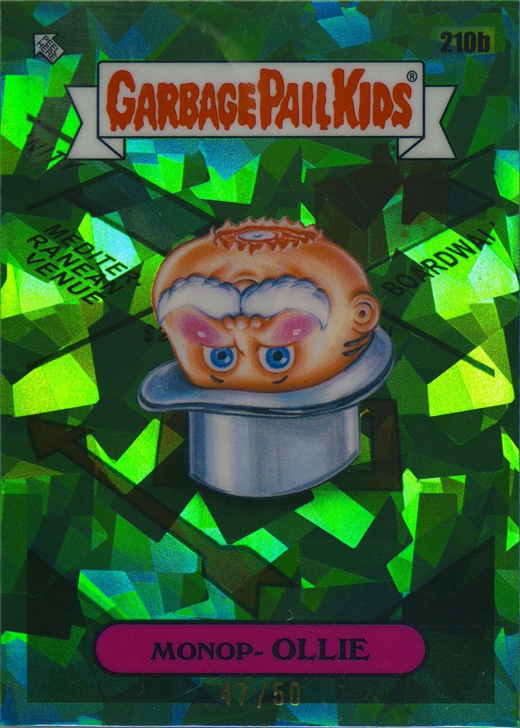 2021 Topps Garbage Pail Kids Sapphire Edition Green #210b Monop Ollie front