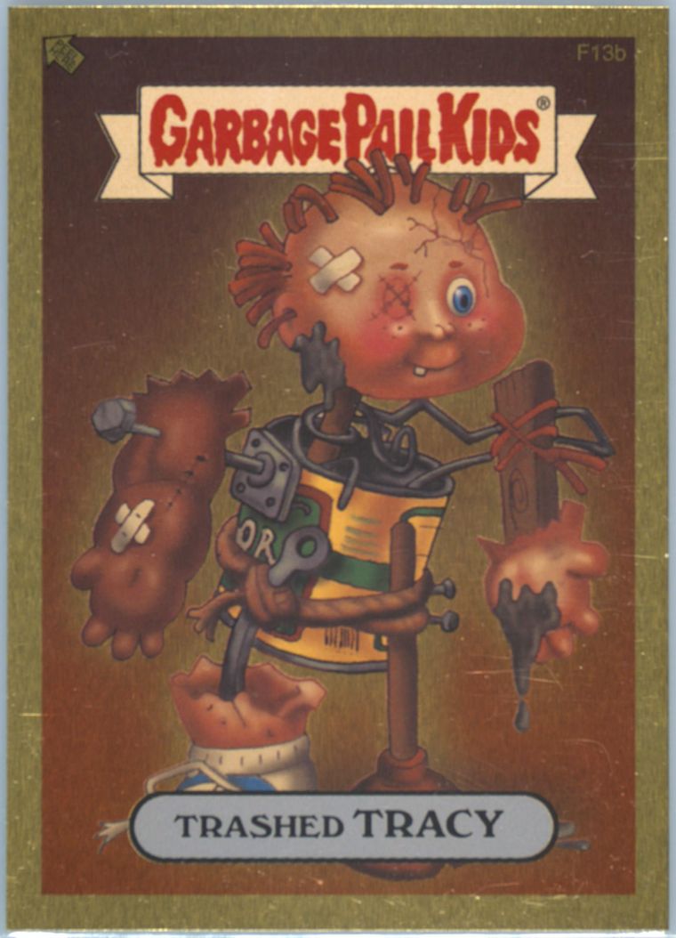2004 Topps Garbage Pail Kids Stickers Series 2 Foil #f13b Trashed Tracy front