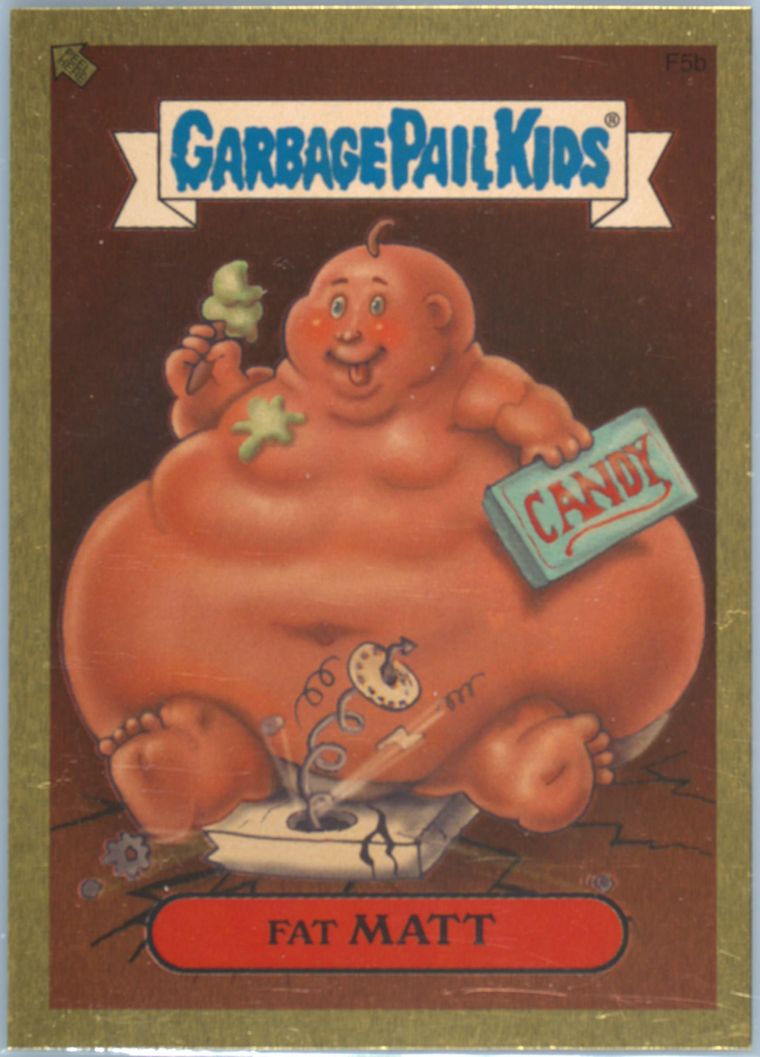 2004 Topps Garbage Pail Kids Stickers Series 2 Foil Stickers #f5b Fat Matt front