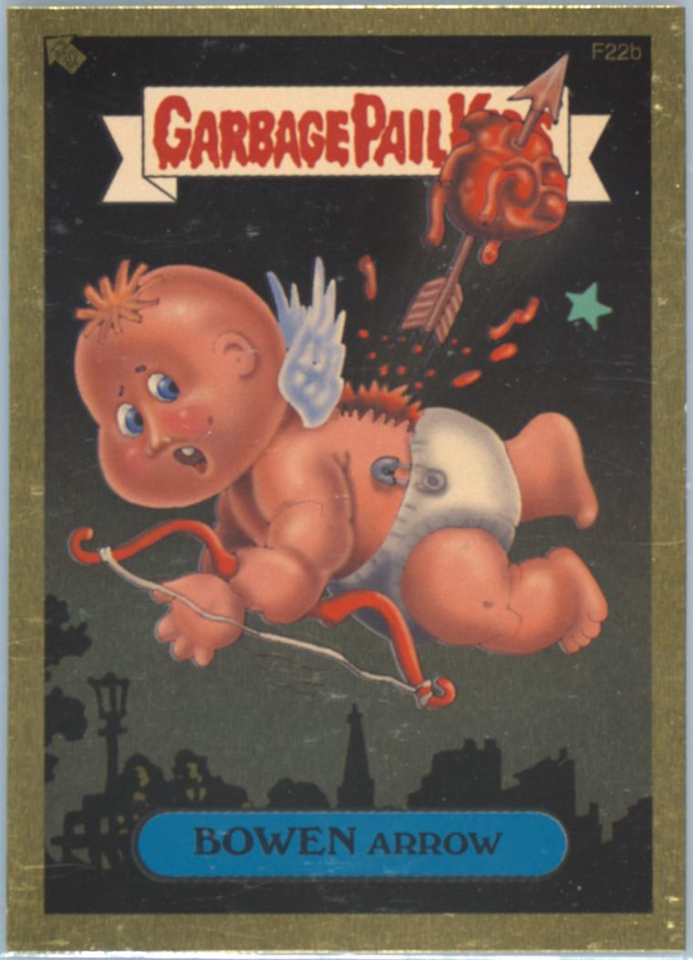 2004 Topps Garbage Pail Kids Stickers Series 2 Foil #f22b Bowen Arrow front