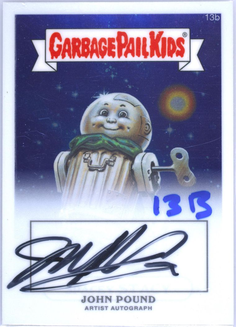 2013 Topps 2013 Garbage Pail Kids Chrome Series 1 Artist Auto #13b John Pound front