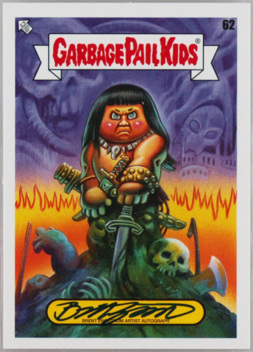 2022 Topps Garbage Pail Kids Book Worms Artist Autograph #62 Brent Engstrom front