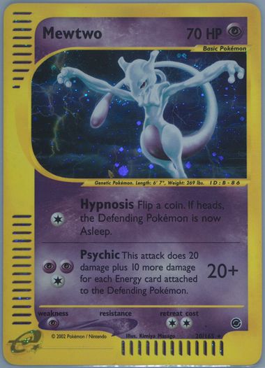 Pokemon: Mewtwo top 20/165 halo MP