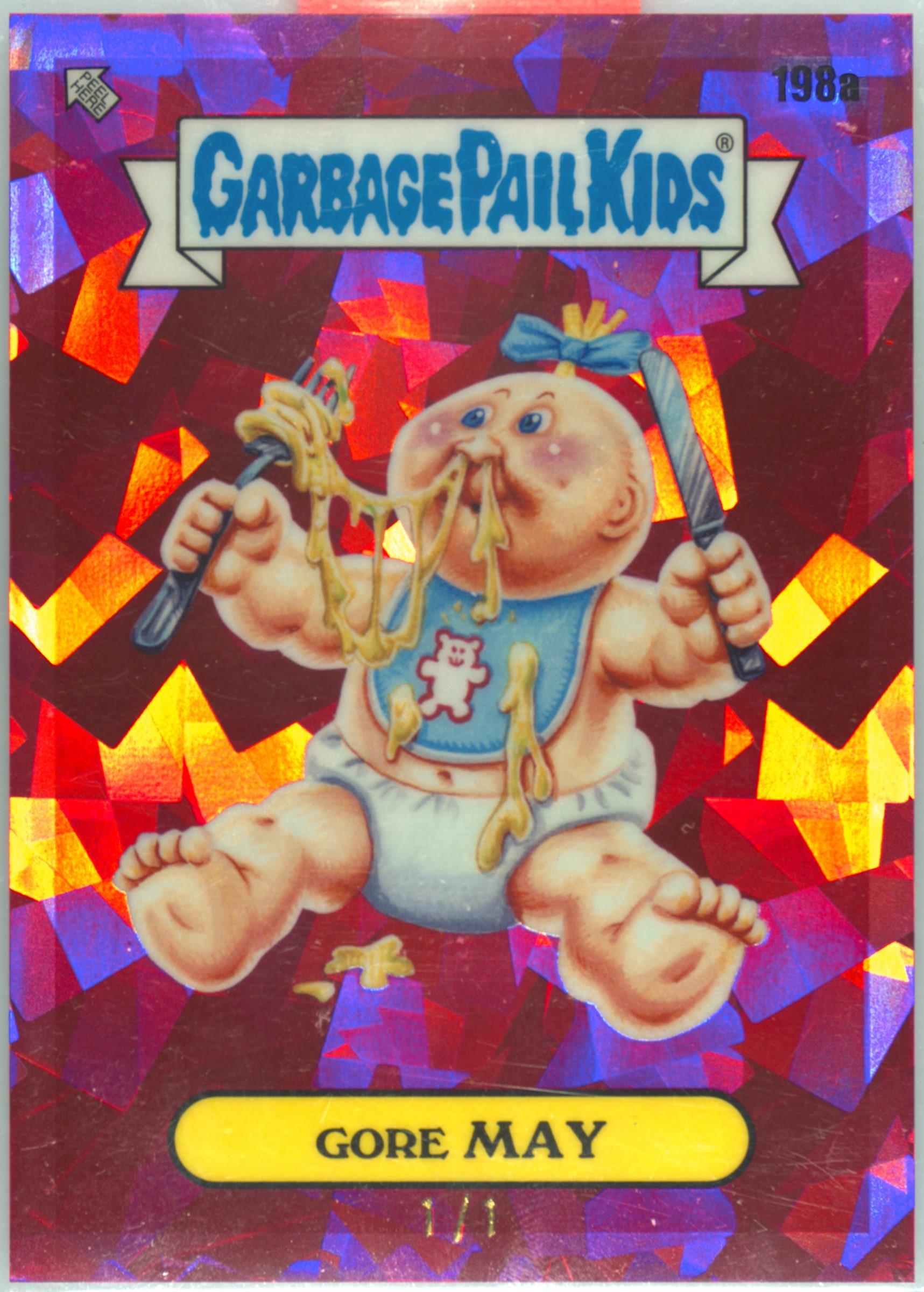 2022 Topps Garbage Pail Kids Sapphire Edition Padparadscha 1/1 #198a Gore May front