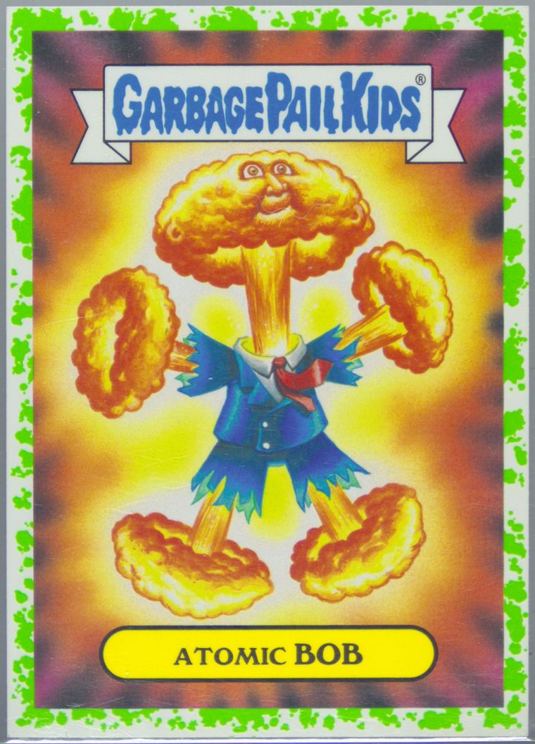 2016 Topps Garbage Pail Kids American As Apple Pie American Inventors Puke #9b Atomic Bob front