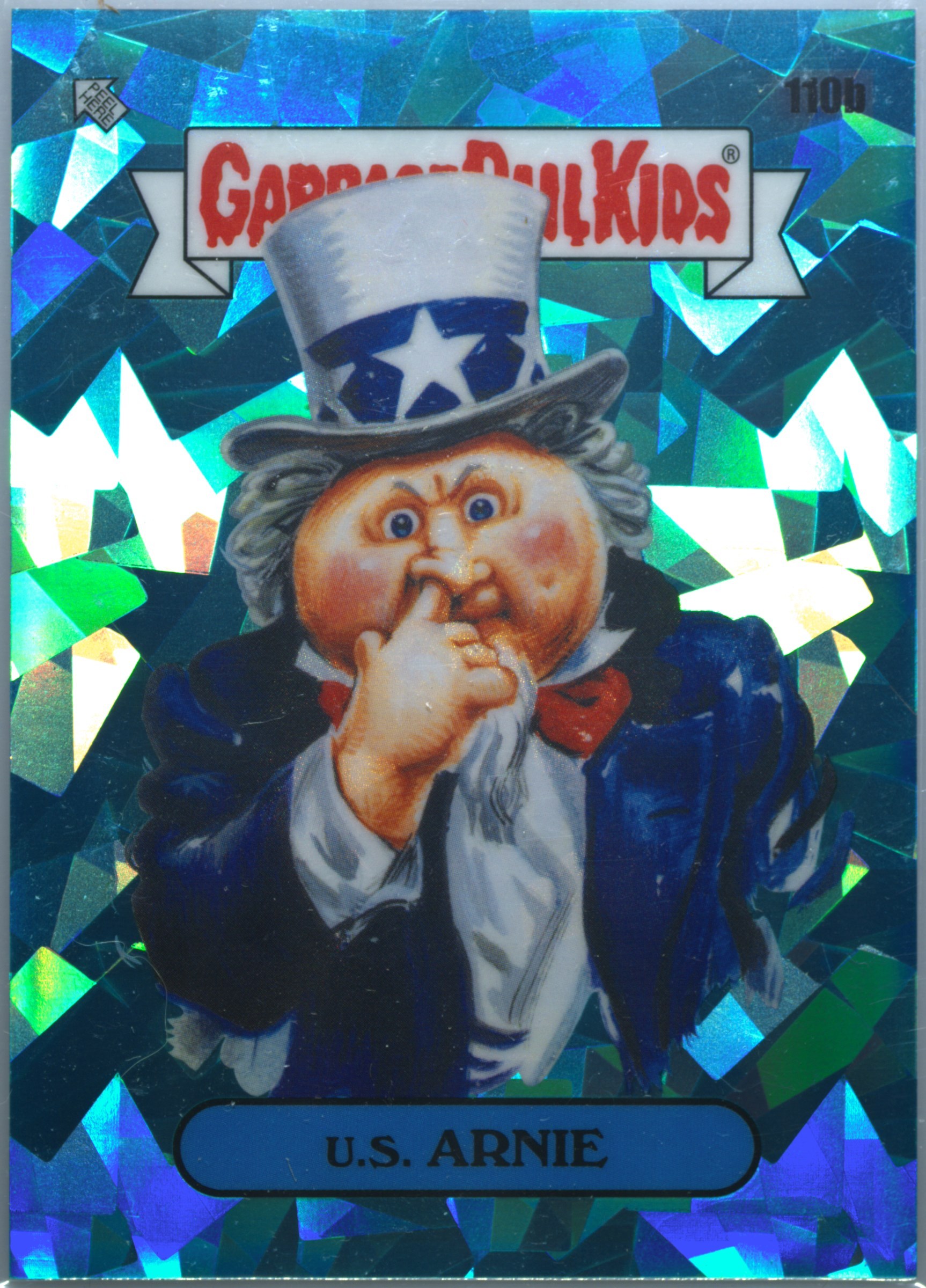 2021 Topps Garbage Pail Kids Sapphire Edition Aqua #110b U.S. Arnie front