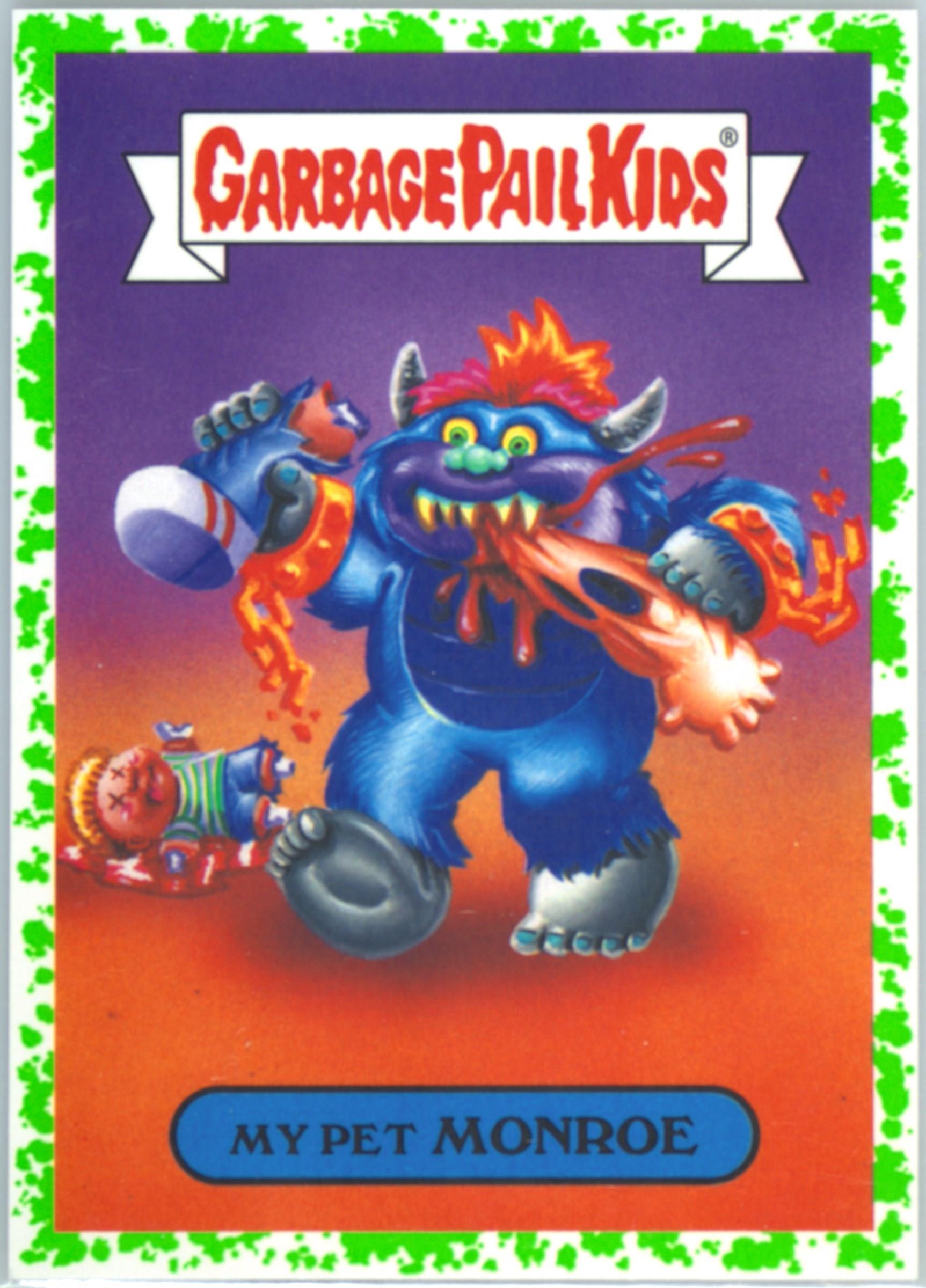 2018 Topps Garbage Pail Kids Series 1 80'S Toys Stickers Puke #4b My Pet Monroe front