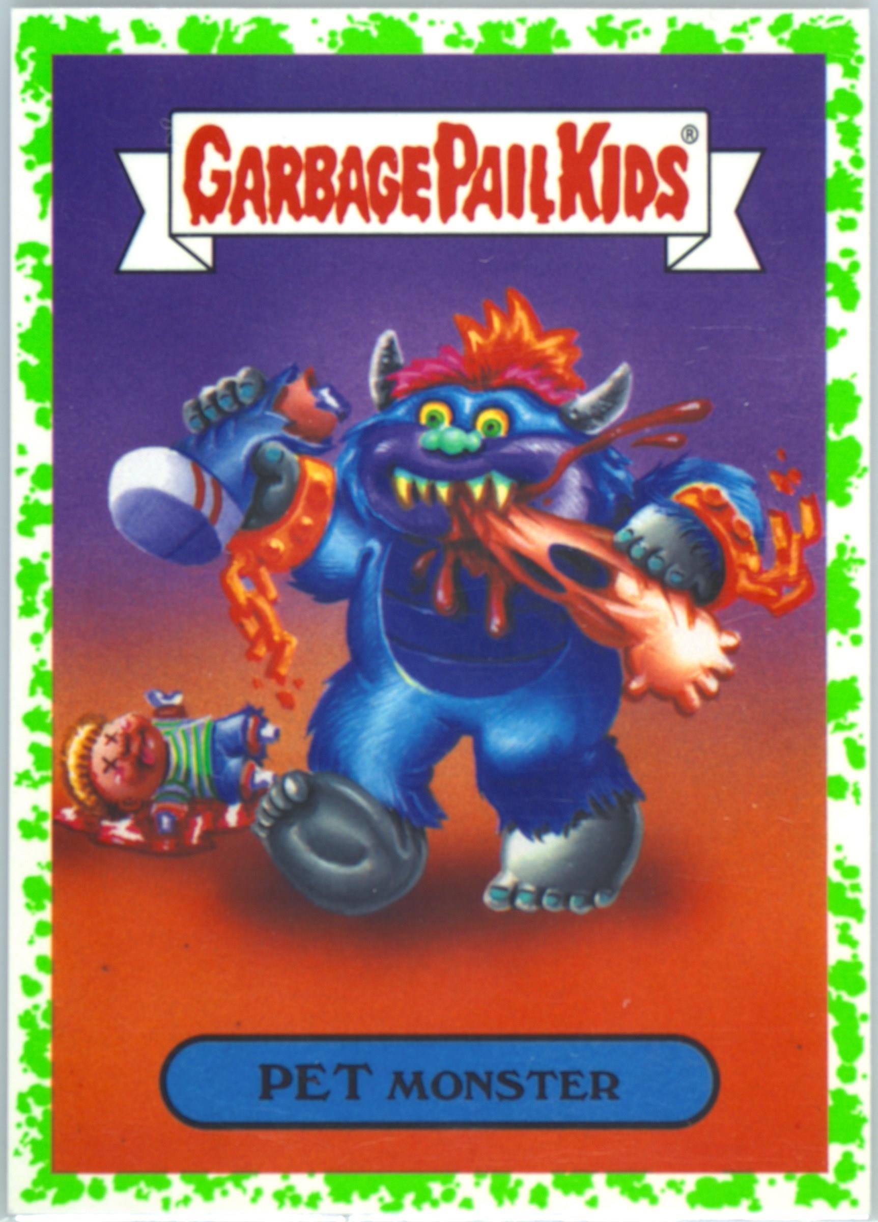 2018 Topps Garbage Pail Kids Series 1 80'S Toys Stickers Puke #4a Pet Monster front