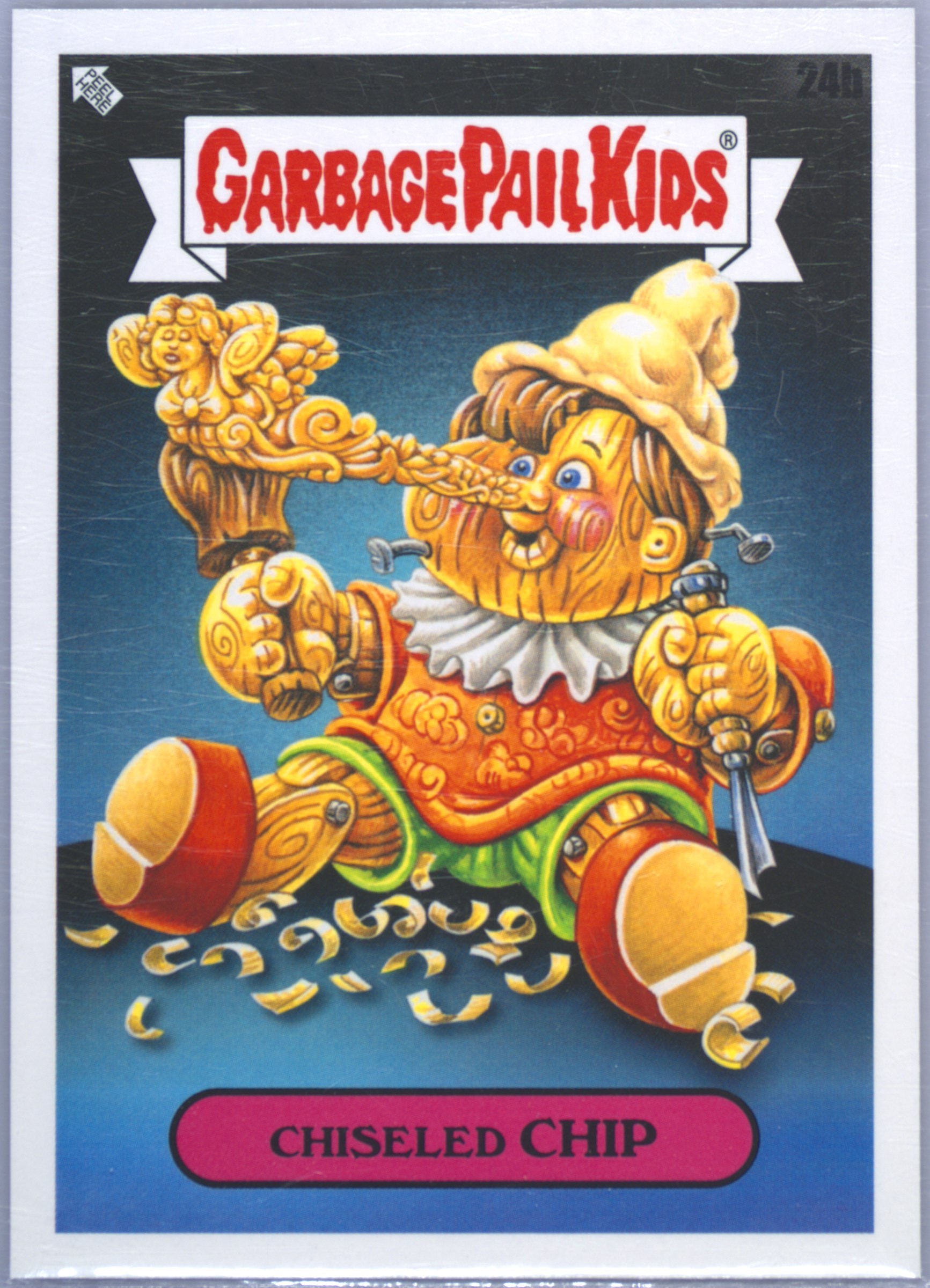 2022 Topps Garbage Pail Kids Book Worms #24b Chiseled Chip front