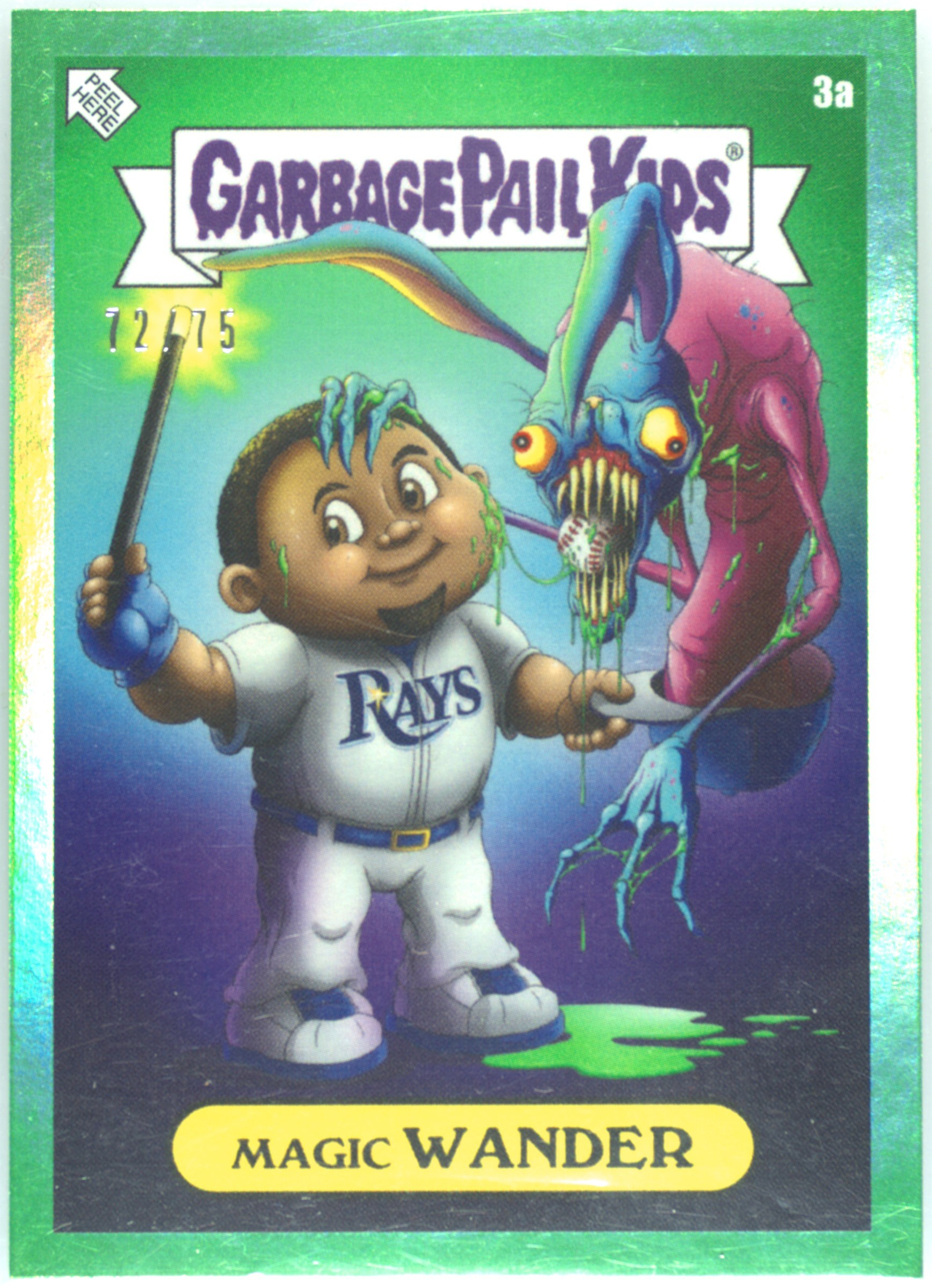 2022 Topps Garbage Pail Kids Green Foil #3a Magic Wander front