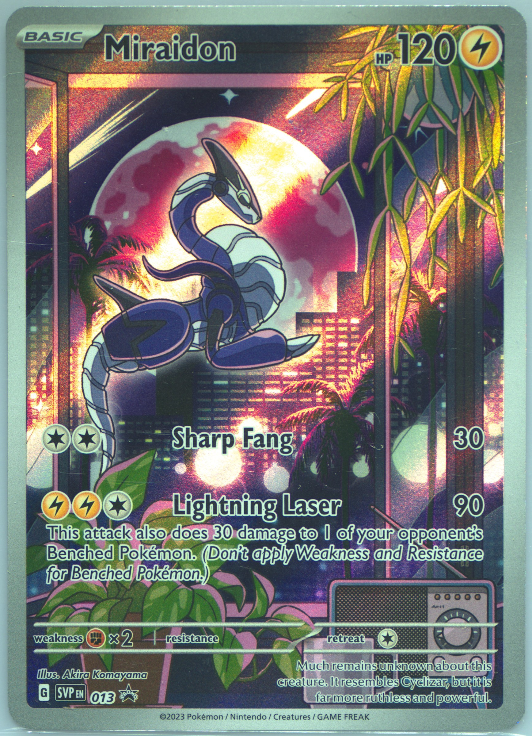 shiny miraidon pokemon card POKÉMON CARD GAME sv1V 102/078 SAR Miraidon ex main image 1