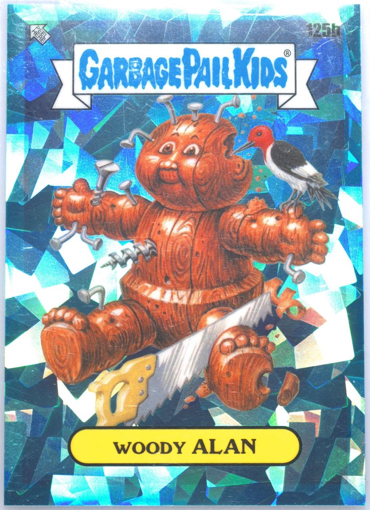 2021 Topps Garbage Pail Kids Sapphire Edition Aqua #125b Woody Alan front