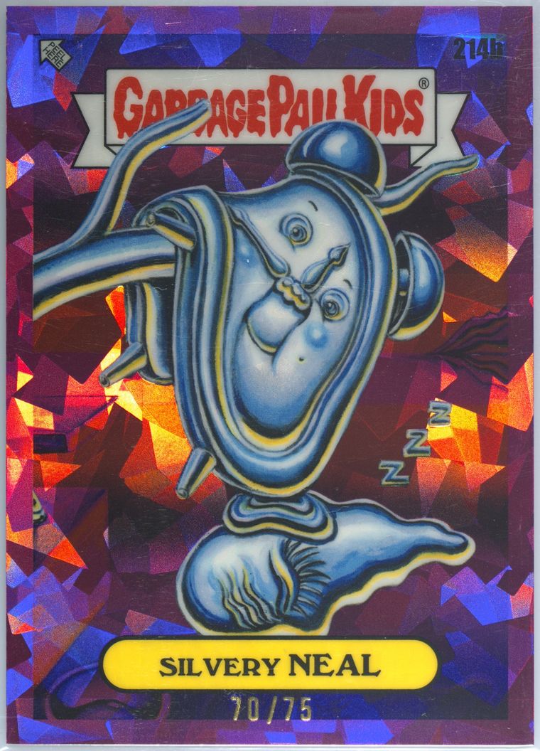 2021 Topps Garbage Pail Kids Sapphire Edition Fuchsia #214B Silvery Neal front