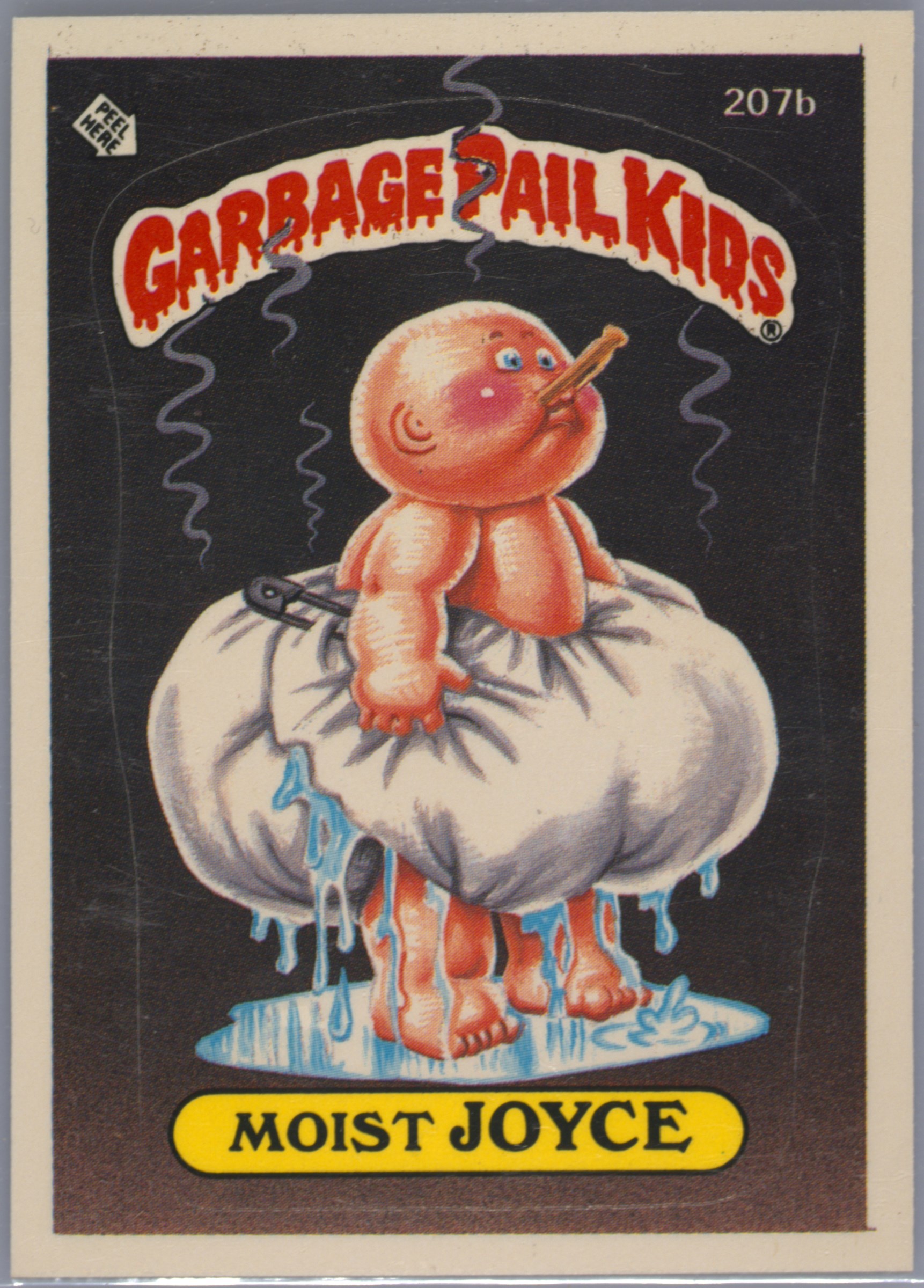 1986 Topps Garbage Pail Kids Original Series 6 #207b Moist Joyce front