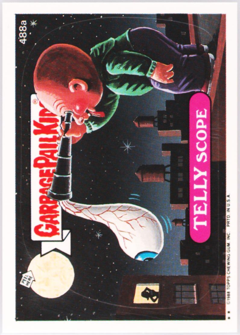1988 topps Garbage Pail Kids Original Series 12 #488a Telly Scope front