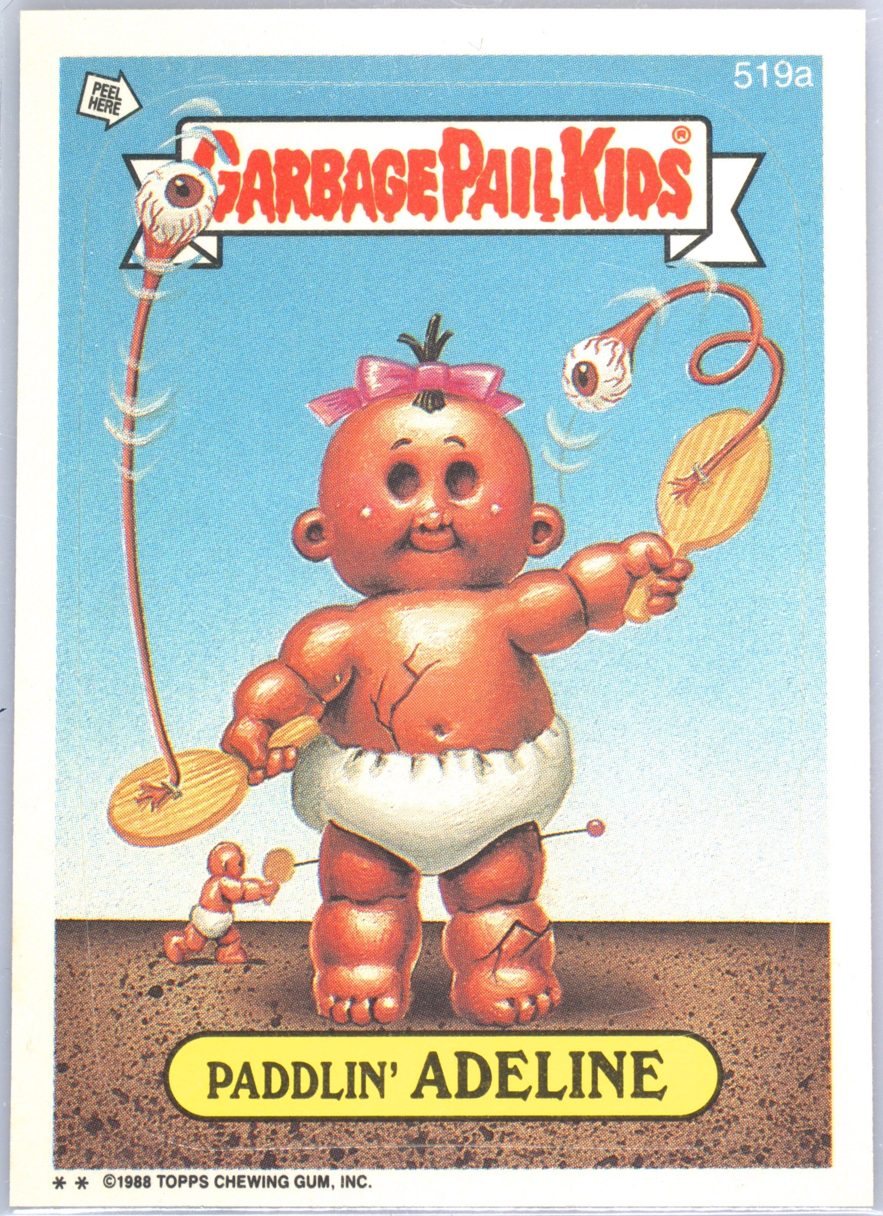 1988 Topps Garbage Pail Kids Original Series 13 #519a Paddlin' Adeline front