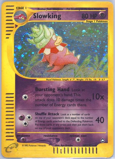Auction Prices Realized Tcg Cards 2003 POKEMON AQUAPOLIS Slowking-Holo