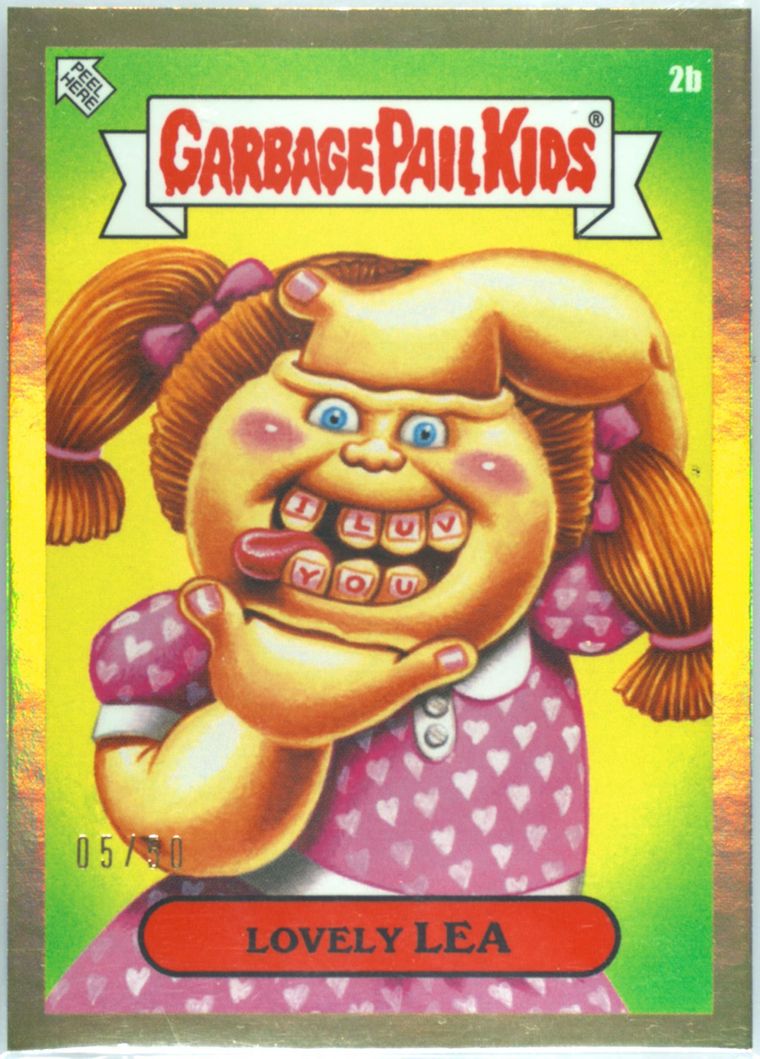2023 Topps Garbage Pail Kids Valentine'S Day Is Canceled Gold Foil #2b Lovely Lea front
