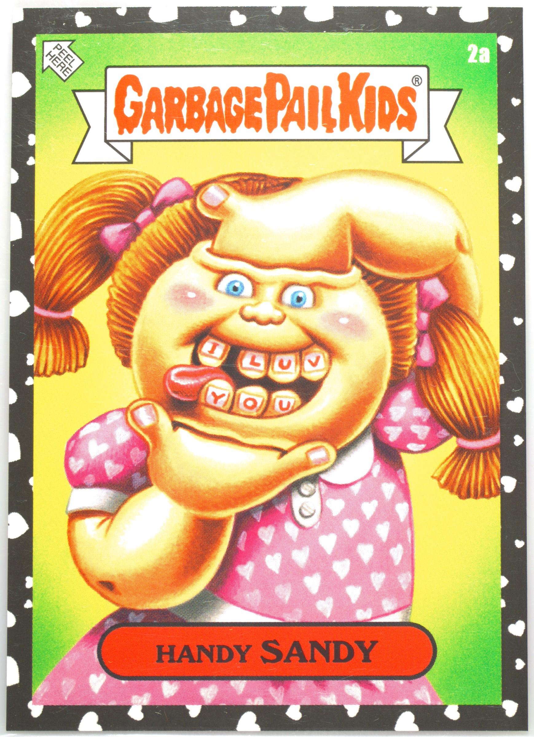2023 Topps Garbage Pail Kids Valentine'S Day Is Canceled Black Hearts #2a Handy Sandy front