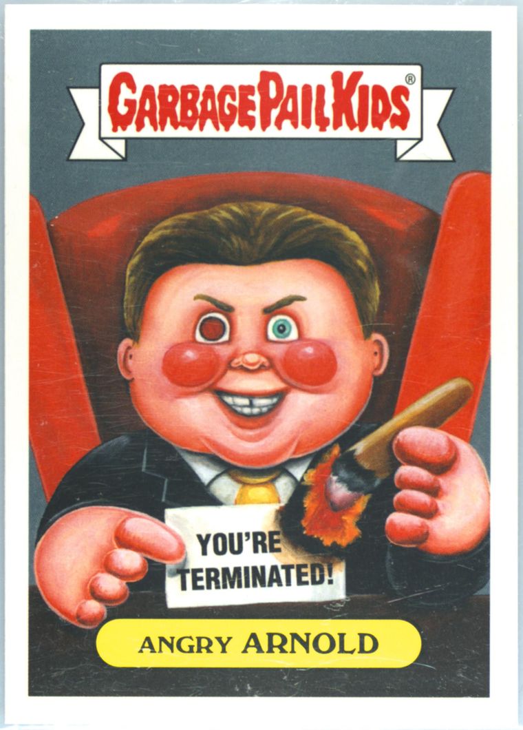 2016 Topps Garbage Pail Kids Trashy TV Reality TV Series Sticker #3a Angry Arnold front