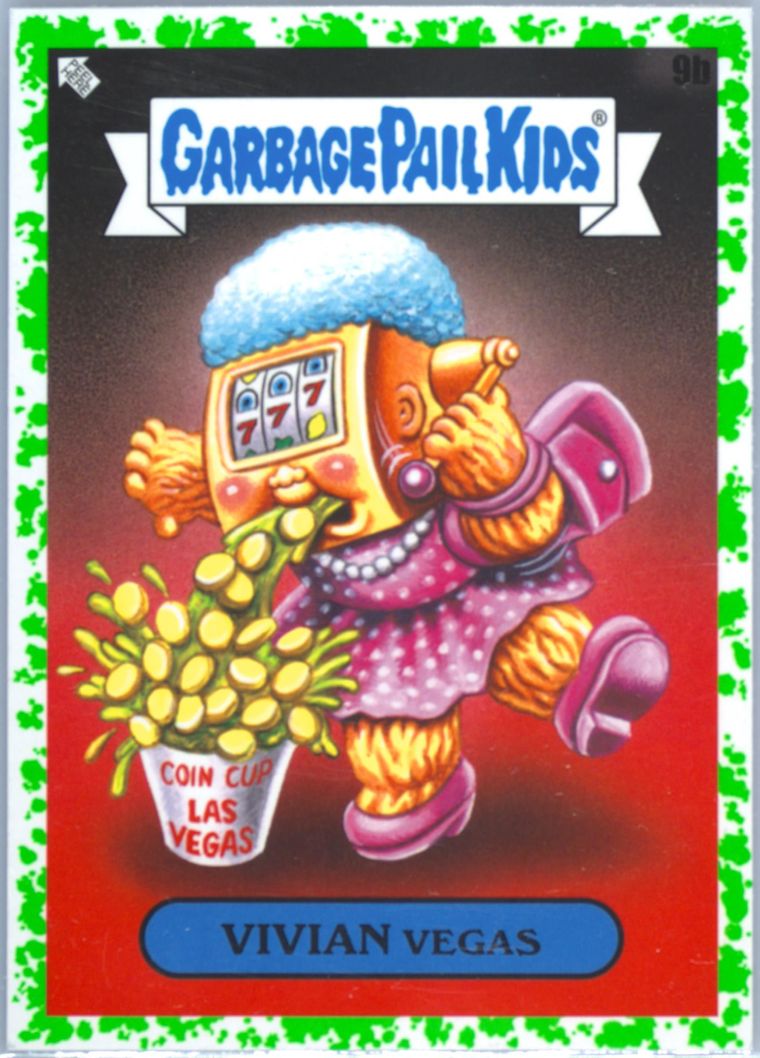 2023 Topps Garbage Pail Kids Go On Vacation Booger Green #9b Vivian Vegas front