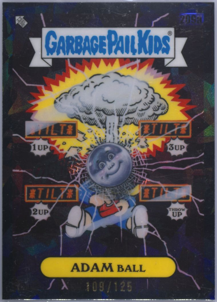 2022 Topps Garbage Pail Kids Chrome Black Refractor #209a Adam Ball front