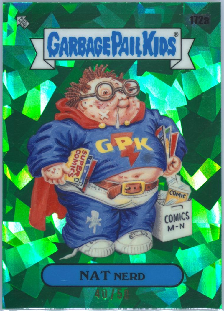 2022 Topps Garbage Pail Kids Sapphire Edition Green #172a Nat Nerd front