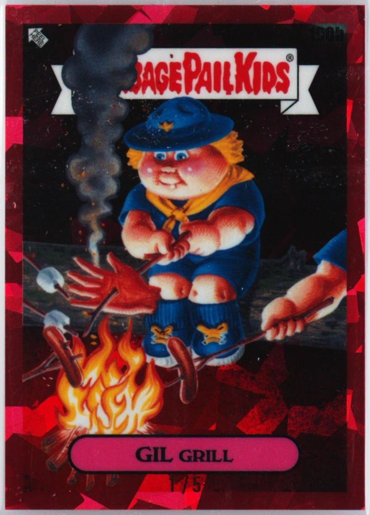 2021 Topps Garbage Pail Kids Sapphire Edition Red #190b Gil Grill front