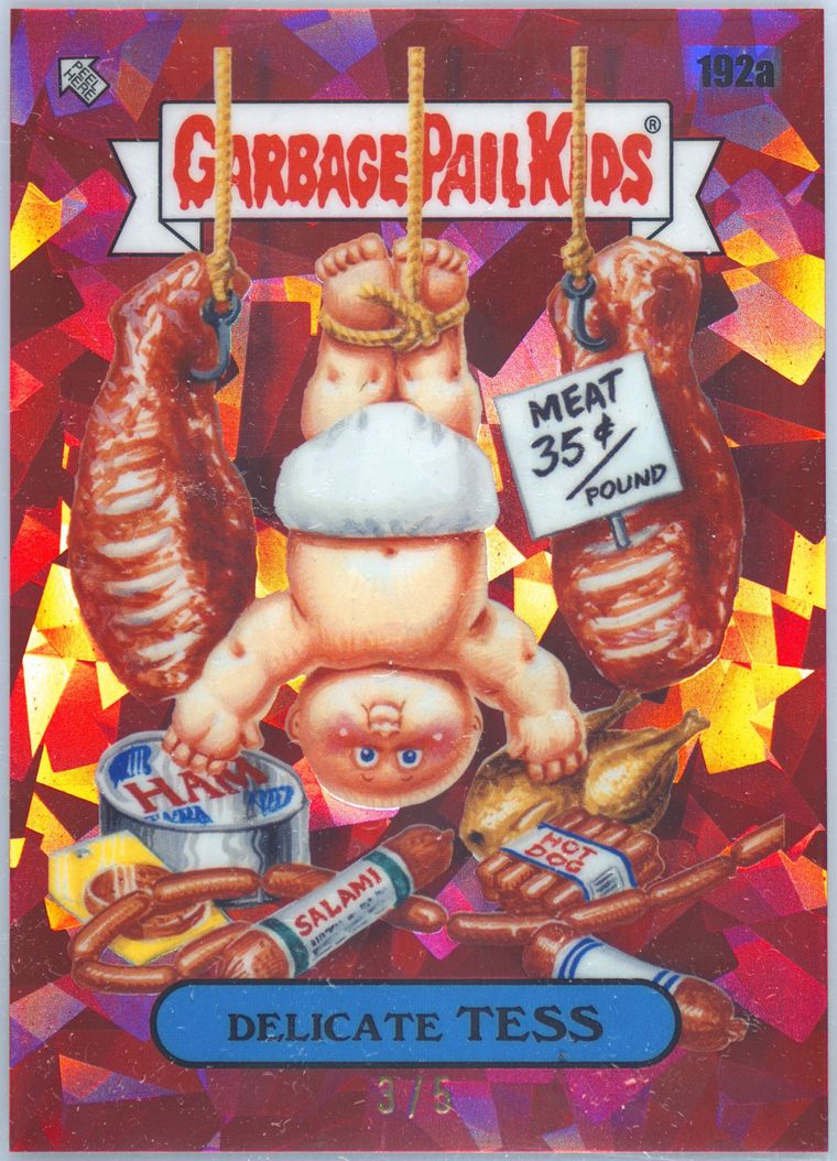 2021 Topps Garbage Pail Kids Sapphire Edition Red #192a Delicate Tess front