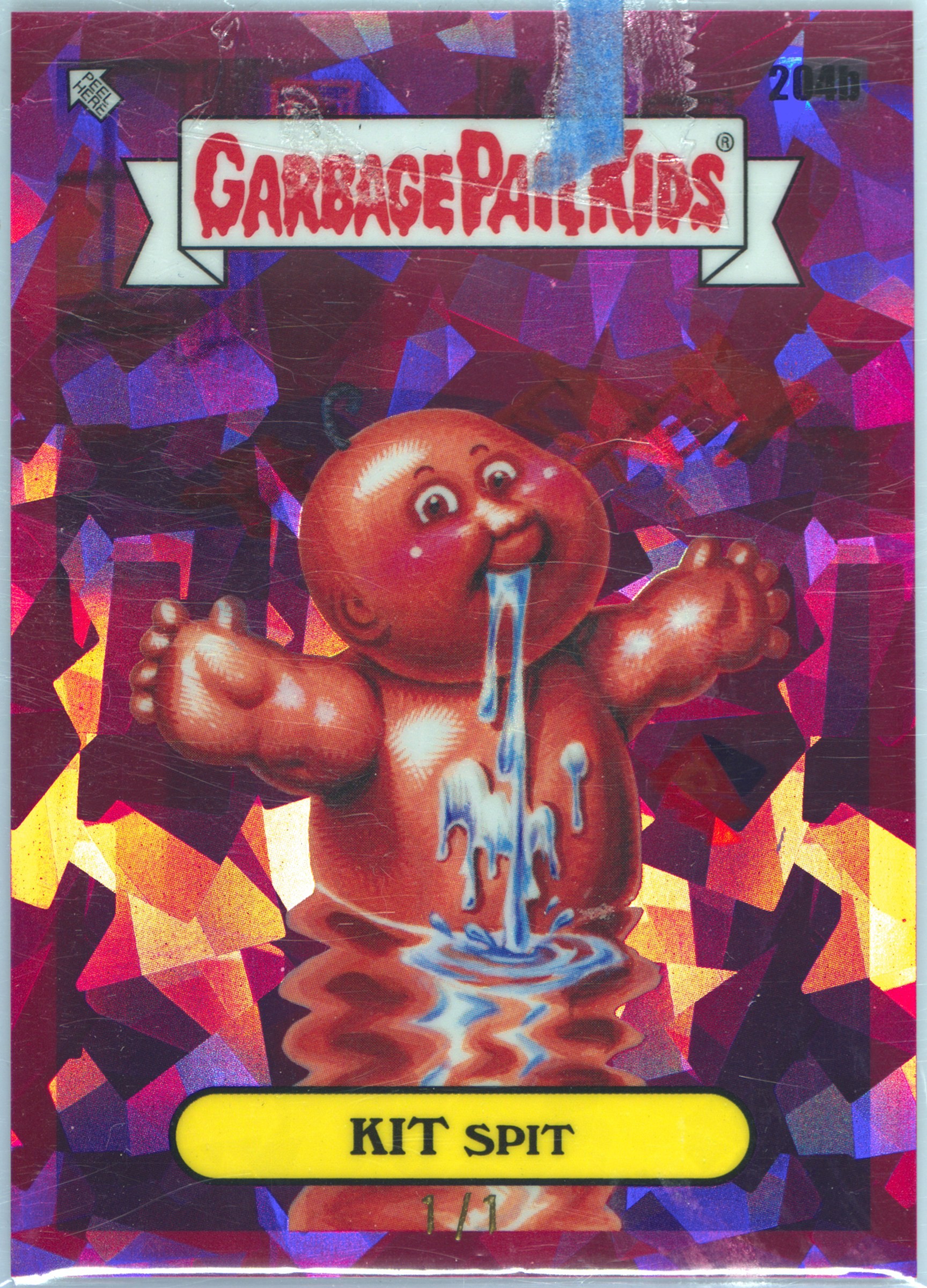 2022 Topps Garbage Pail Kids Sapphire Edition Padparadscha #204b Kit Spit front