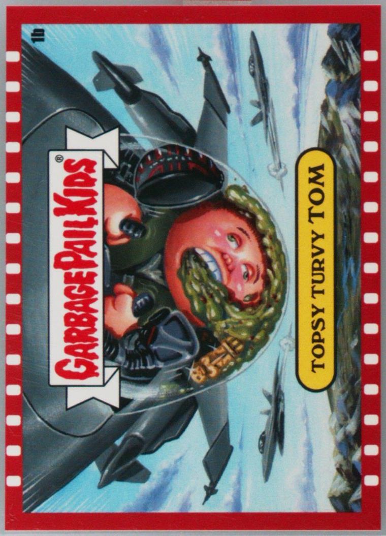 2023 Topps Garbage Pail Kids Not-Scars Filmstrip Border #1b Topsy Turvy Tom front